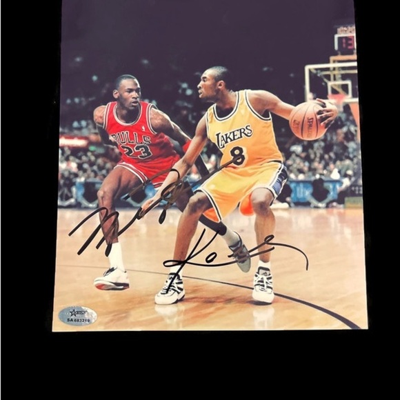 Michael Jordan Kobe Bryant signed photo